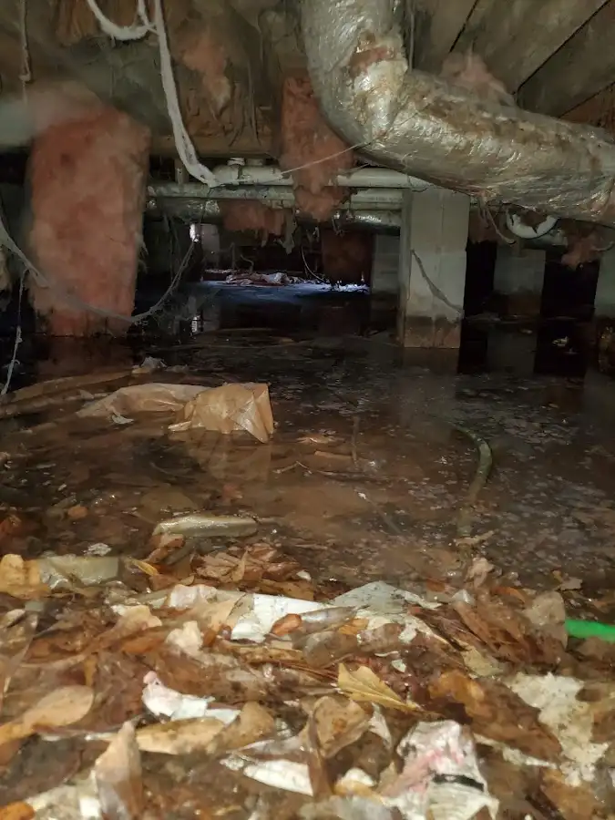 Crawl space flood assessment for Commercial Water Damage Restoration in Okeechobee